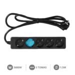 BASE MÚLTIPLE SERIE ESTÁNDAR 5T (3X1.5MM) 1,5M NEGRO