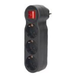 LADRÓN TRIPLE SALIDA CON INTERRUPTOR NEGRO